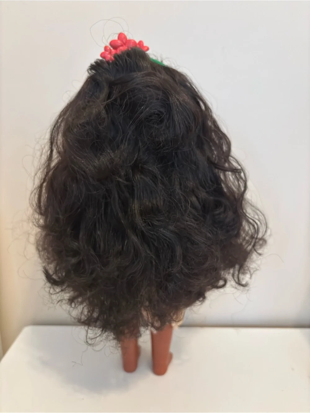 Disney Brown-Skinned Doll with Black Hair and Red Outfit